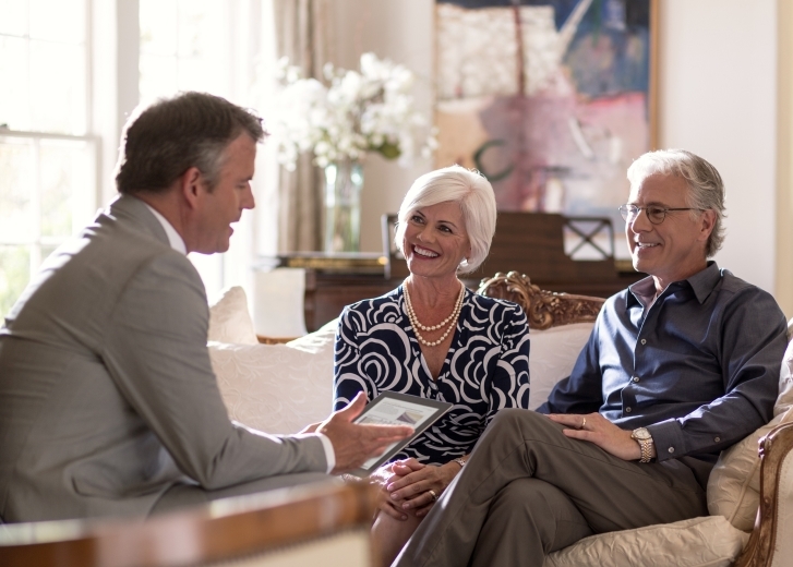 couple talking with FA